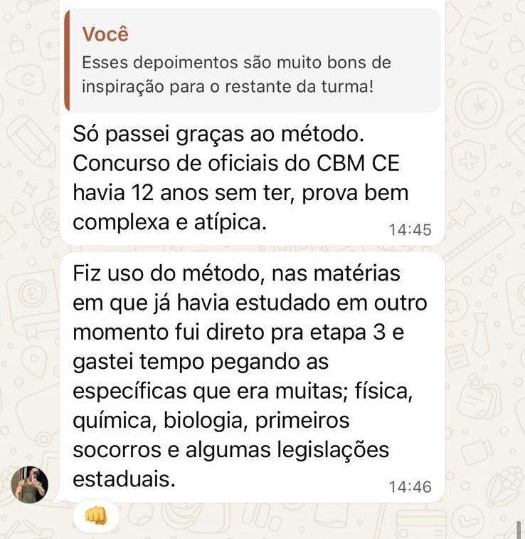 Aluno conta que só passou graças ao método
